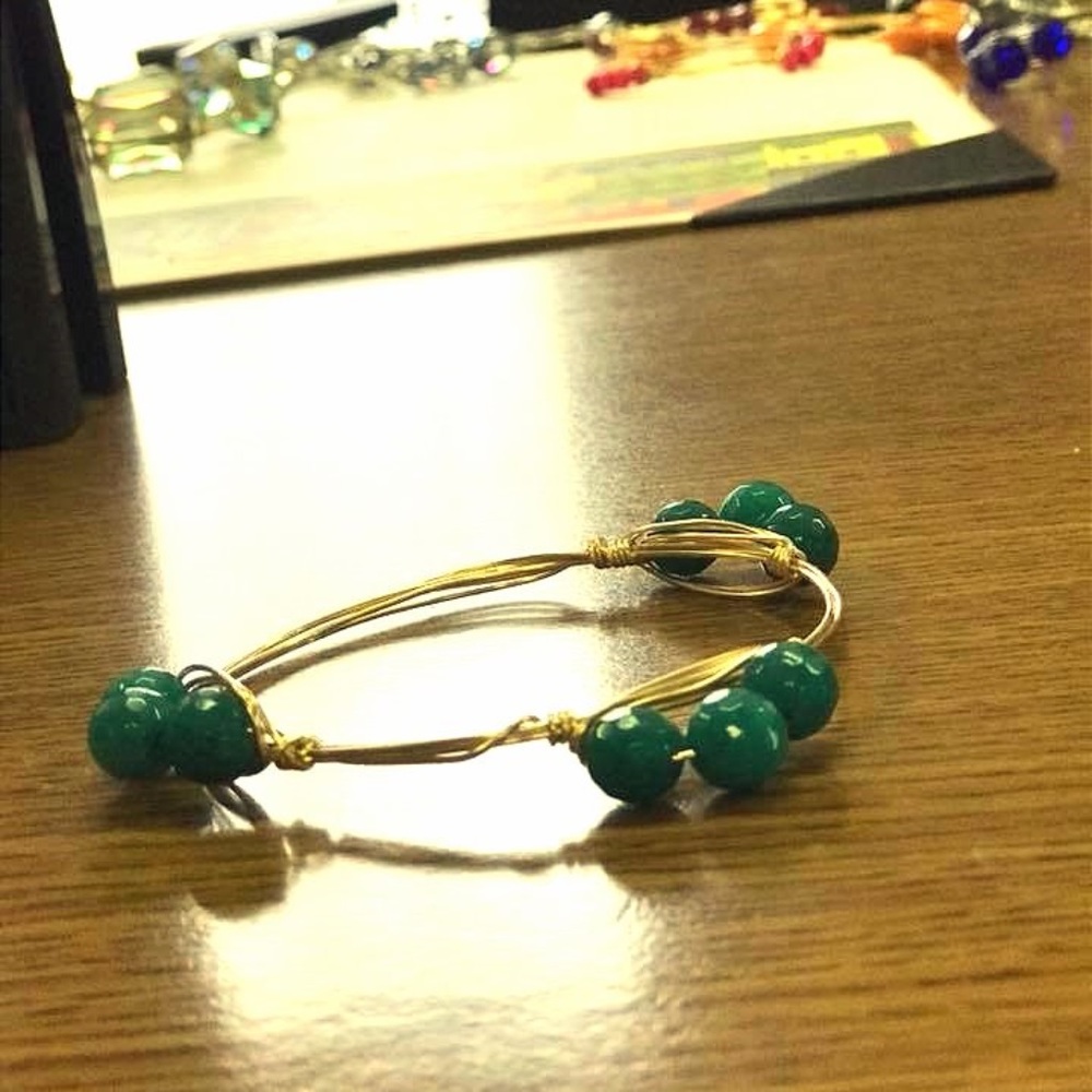 bourbon & boweties inspired wire wrapped bracelet